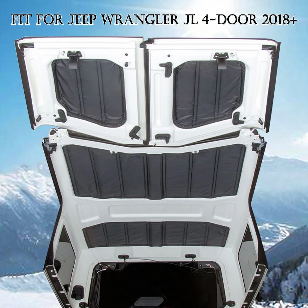 Car Roof Heat Insulation Cotton for Jeep Wrangler JL 2018- 4-door Soundproof Insulation Cover Pad Interior Accessories