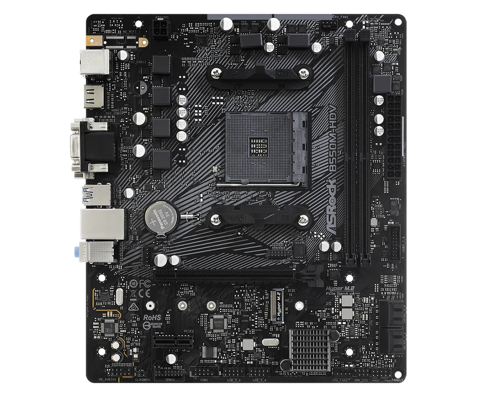 CPU ASRock B550M Ryzen7 5800X RAM 16G ASRock B550AM GAMING Motherboard Support Ryzen 5 5600G R7