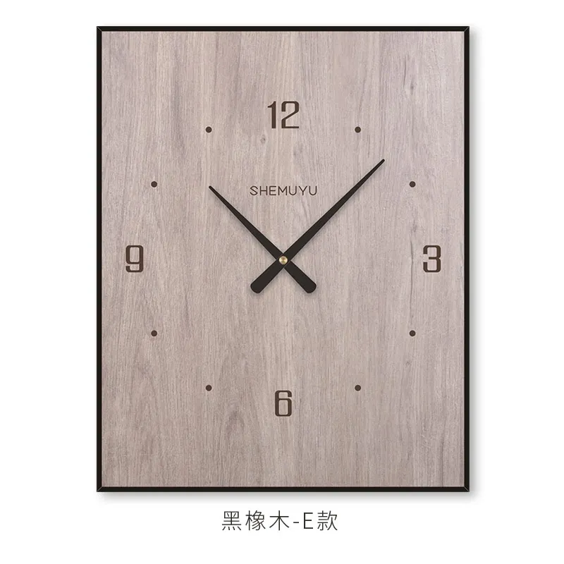 Large Electric Meter Box Wall Clock Wood Square Wall Watch Clocks Color:H;Sheet Size:30X40CM