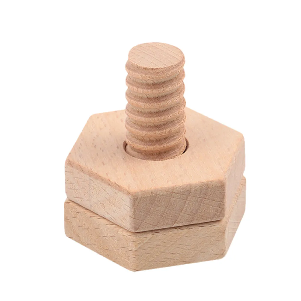 나무로 만든 DIY 조립식 어린이용 나사 조립 교육용 매칭 놀이기구 조기 학습..