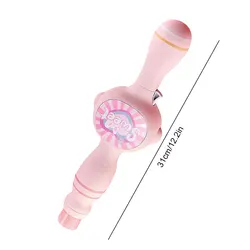 Portable Interactive Bubble Blower - Colorful Mist Wand (Pink)