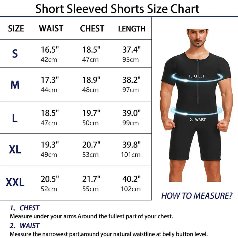 Description Picture 2 of itemSauna Shirt for Men Full Body Bodysuits Sweat Suit Compression Shirt Vest Shapewear Weight Loss Body Shaper Sweat Enhancing Tops