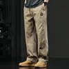Vintage Straight-Leg Cargo Pants For Men Casual Trousers Versatile Outer Wear For Spring Autumn Thin Summer Style Trendy