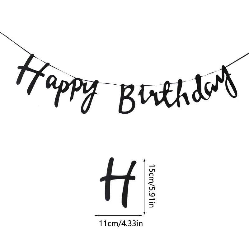 Birthday Banner Party Decorations Glitter Happy Birthday Banner for kids adults birthday Party Decorations Supplies