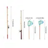 1:12 Scale Miniature Fishing Rod Fish Pole Trammel Net Dollhouse Decoration Doll Accessories Scene Model Micro Landscape 6