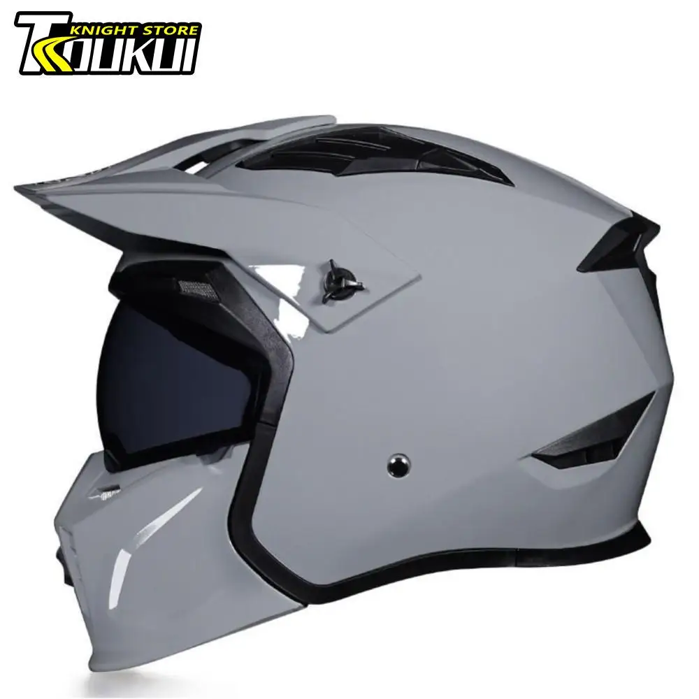 Certificazione Dot Combinazione Casco Modulare Moto Casco Motocross Casco Integrale Staccabile Mezzo Aperto Casco Moto