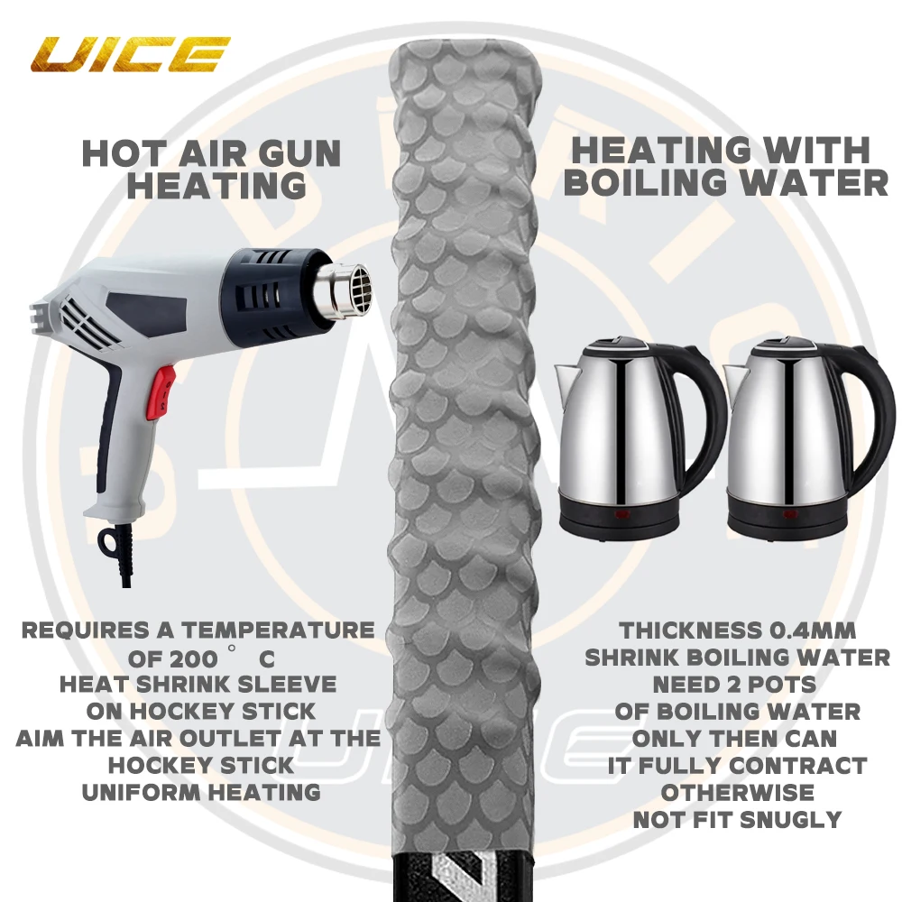 hockey tape hockey stick grip ice hockey stick tape heat shrinkable sleeve 0.4mm for sports stick grip