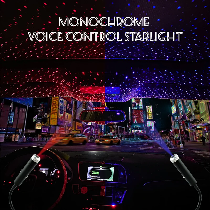 

Star Sky LED Car Ambient Light Sound Control Welcome Lamp USB Auto Interior Decorative Atmosphere Light