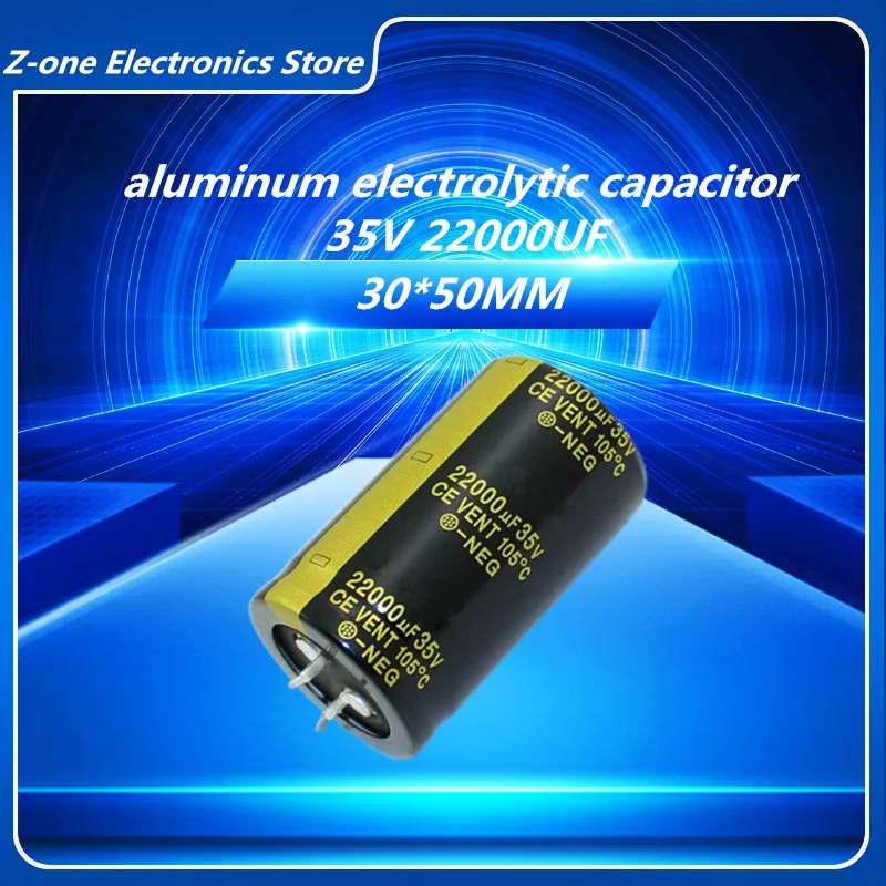 2-5pcs 35V 22000UF 30X50mm High quality Aluminum Electrolytic Capacitor High Frequency Low Impedance 35V 22000uF 1 5pcs 80v22000uf 80v 22000uf 35x100mm high quality aluminum electrolytic capacitor high frequency low impedance esr