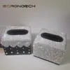 Sparkling Diamond Tissue Box Rectangle Paper Towel Holder Desktop Napkin Holder Storage Container Kitchen Bathroom Tissue Boxes 1