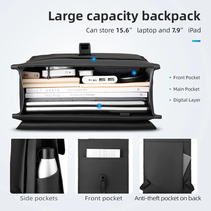 Mark Ryden Slim 15.6" Laptop Backpack Men Waterproof Casual School bag for teens waterproof anti theft Short Trip bag for women 4