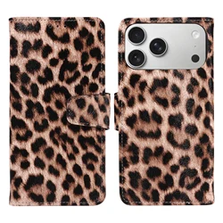 Leopard Print Magnetic Stand PU Leather Phone Case - Anti - Drop Protection Cover - Galaxy A42 5G (Light brown)