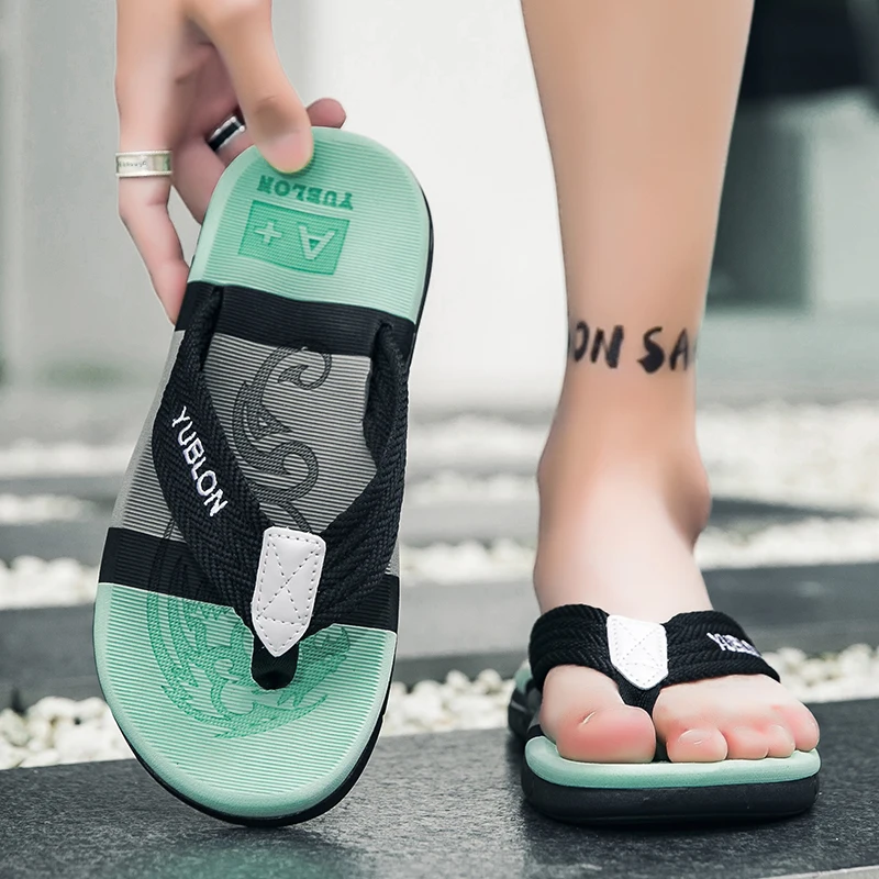 Summer Flip Flops Men Beach Sandals Anti-slip Breathable Casual Outdoor Big Size 45
