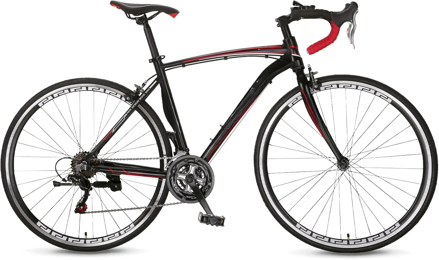 14-21 Speed Road Bike with Light Aluminum Alloy Frame, 700C