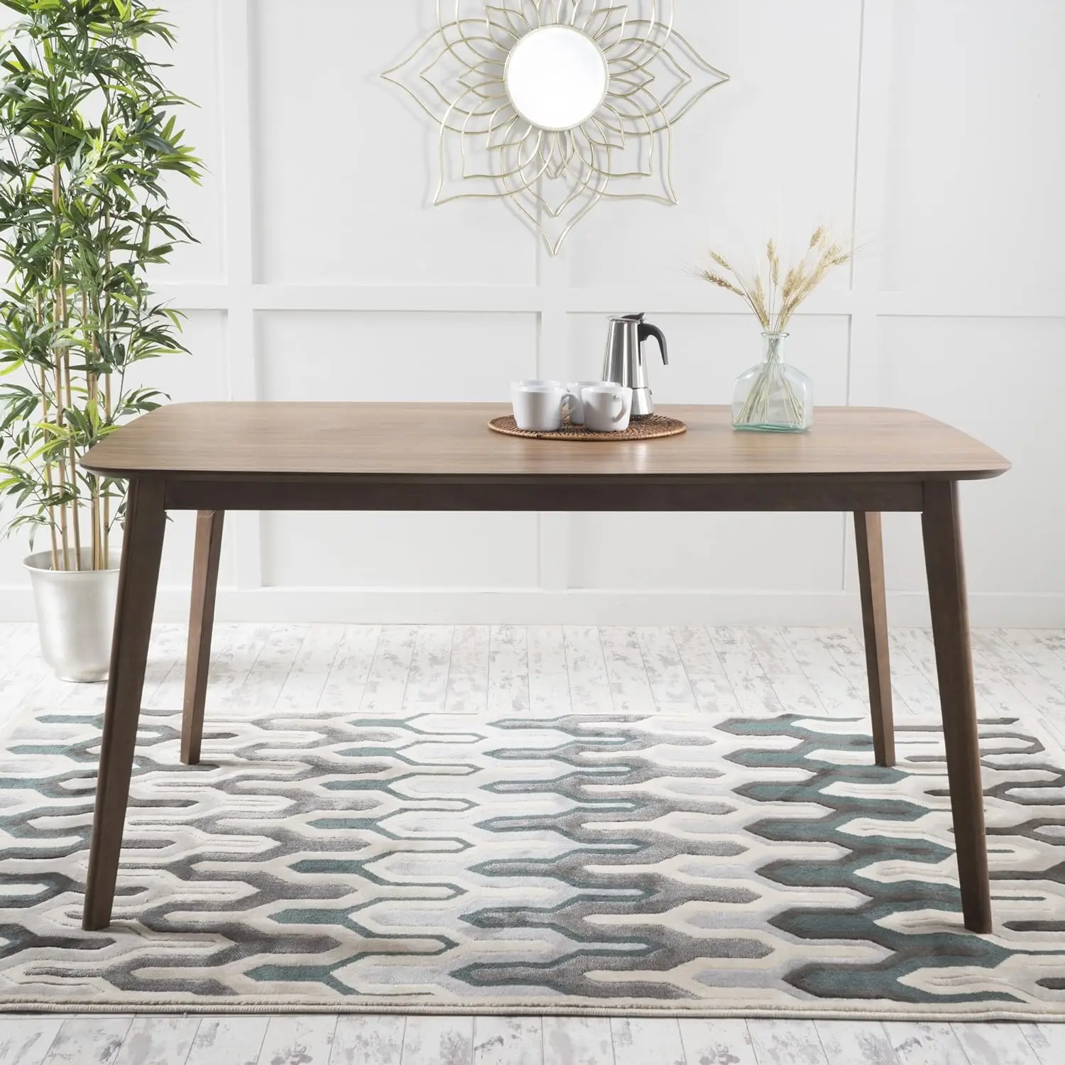 

Christopher Knight Home Nyala Wood Dining Table, Natural Walnut Finish, 35.5 in x 59 in x 29.5 in
