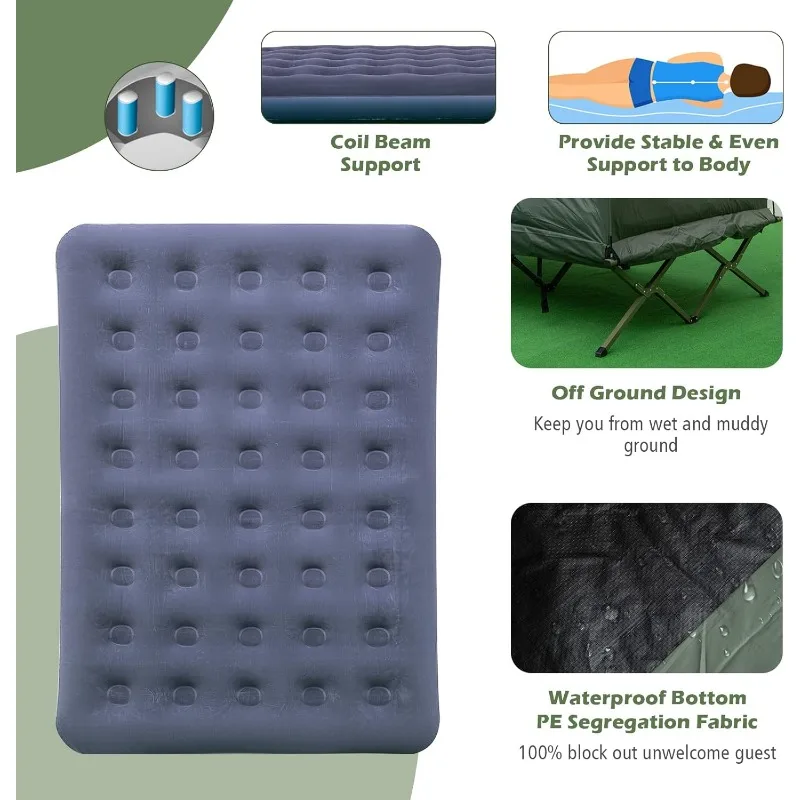 GYMAX Tent Cot 4