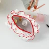 Small Fresh Fragrant Cherry Makeup Bag Creative Curled Skincare Storage Bag Cherry Wash Cosmetic Storage Bag for Women Girl 6