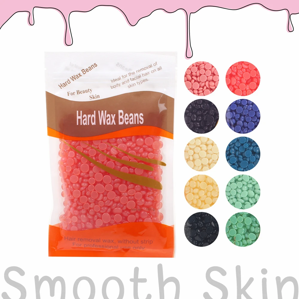 

100g/Pack Hair Removal Wax Beans Paper-free Hard Wax Pellet Removing Bikini Face Hair Legs Arm Hair Removal Bean Unisex Eyebrow