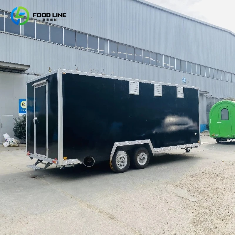 Attrezzatura per catering completa da 12 piedi Carrello per alimenti Carrello per alimenti per hot dog Rimorchio per alimenti personalizzato USA con attrezzatura da cucina completa per ristorante - immagine 2