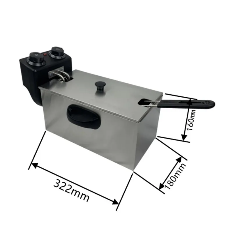 220V electric frying pan 3L French fries oil hot pot fried chicken grill adjustable constant temperature oven
