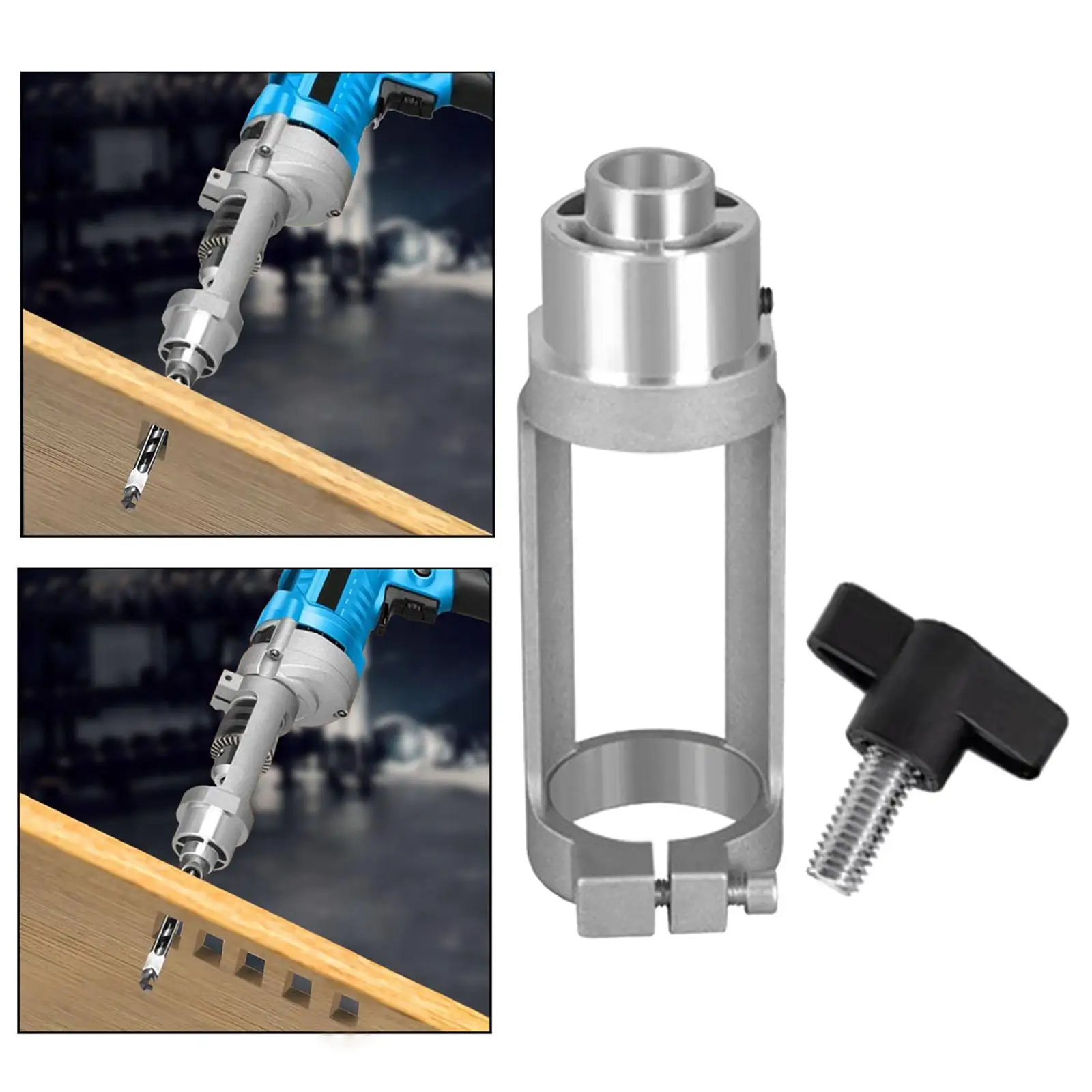 

Square Hole Drill Fixed Bracket Length 15cm Attachment Hand Electric Drill Accessory for Furniture Making Sturdy Easily Install