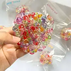 Colorful Beaded Squeeze Ball Stress Reliever Toy (CaiZhu)