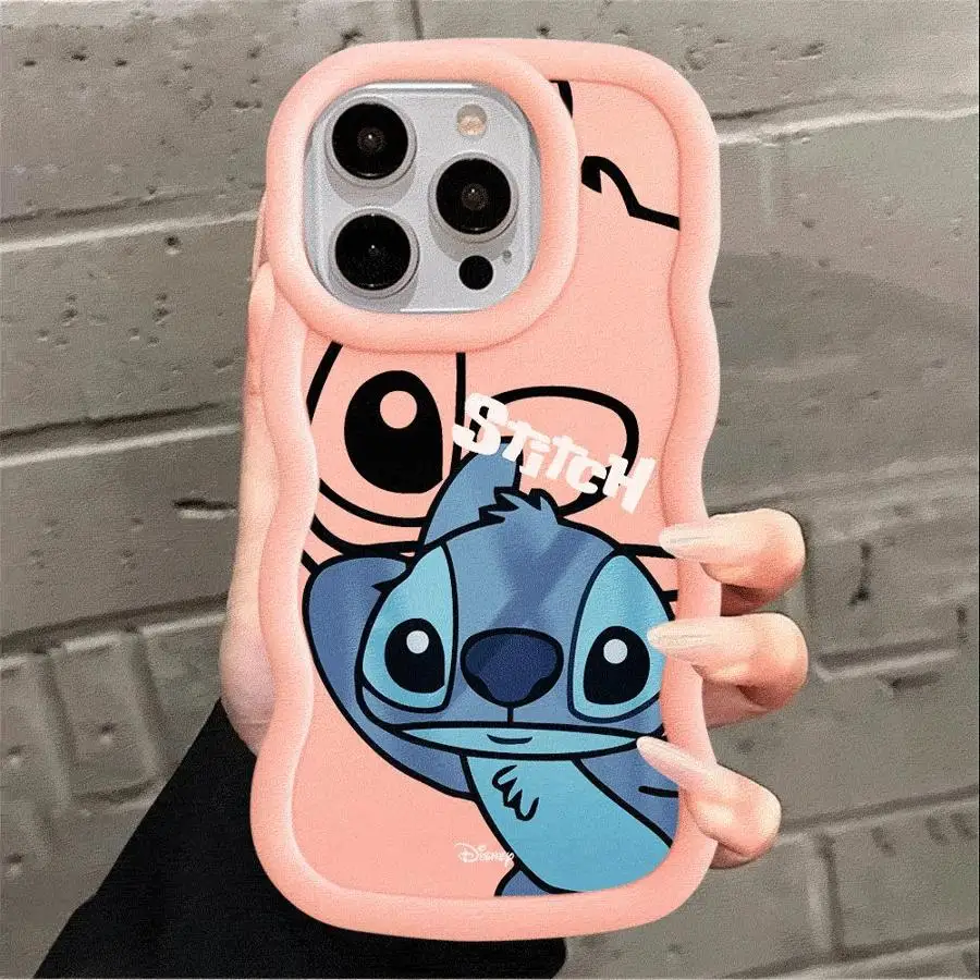 thumbnail image 1 of Funda de teléfono Disney Stitch para iPhone 16 15Plus 14 Pro Max X 12 7 8 11 Pro XR 13 Mini XS TPU funda de silicona, 1 of 5