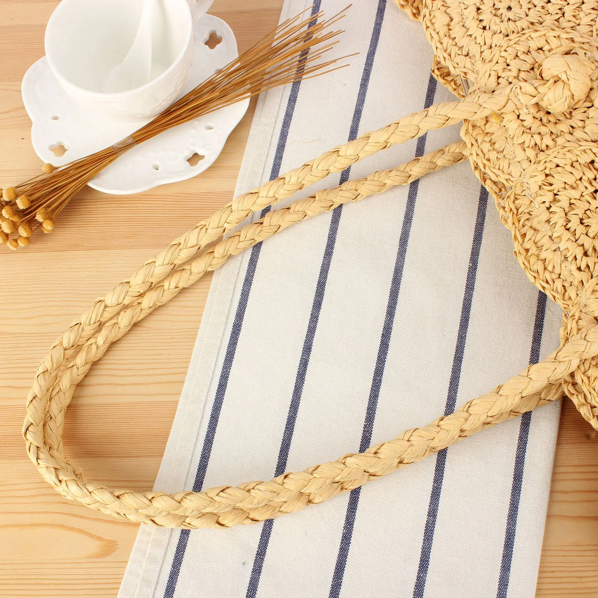 Bohemian Straw Bag Handmade Woven Tote Bags for Women Handbag Summer Travel Beach Bag Designer Shoulder Bags Shopper NEW