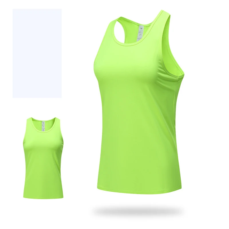Summer Women Tight Yoga Vest High Elastic Solid Soft Breathable Sports Back Bottoming Underwear Running Slim Tank Top Outerwear 5