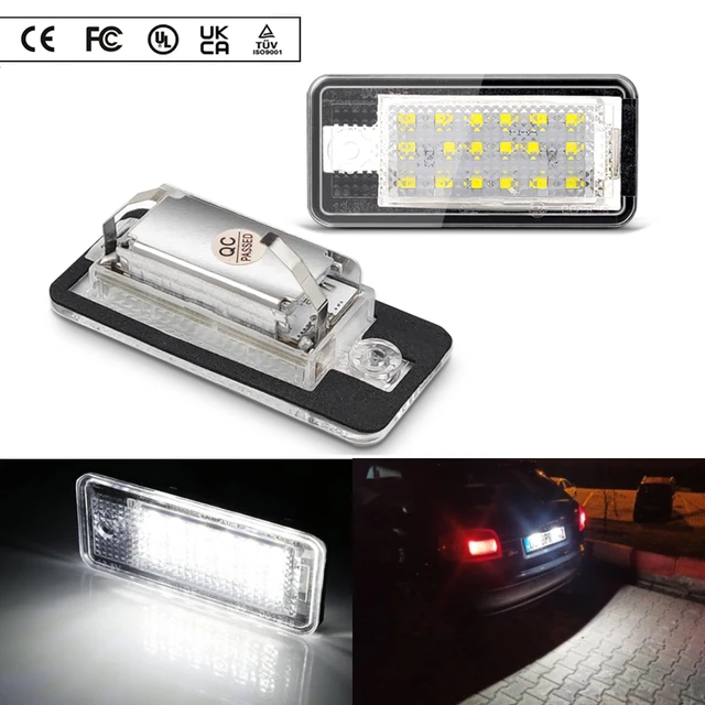 2pcs For Audi LED Number Plate Light A3 A4 S4 RS4 B6 B7 A6 RS6 S6