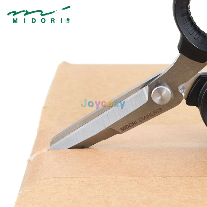 MIDORI Portable Multi Scissor, Compact Durable Scissors, Portable Japanese Stationary, Office School Supplies