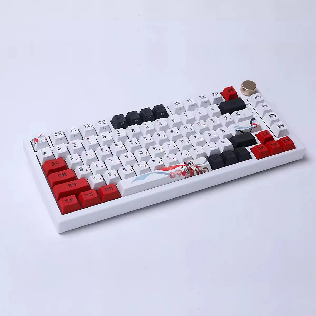 Conjunto de Keycap Estilo Chinês para Teclado Mecânico Pbt Dye Subbed Opera Pbt Perfil Oem 132 Teclas por Conjunto Interruptor mx - Imagem 4