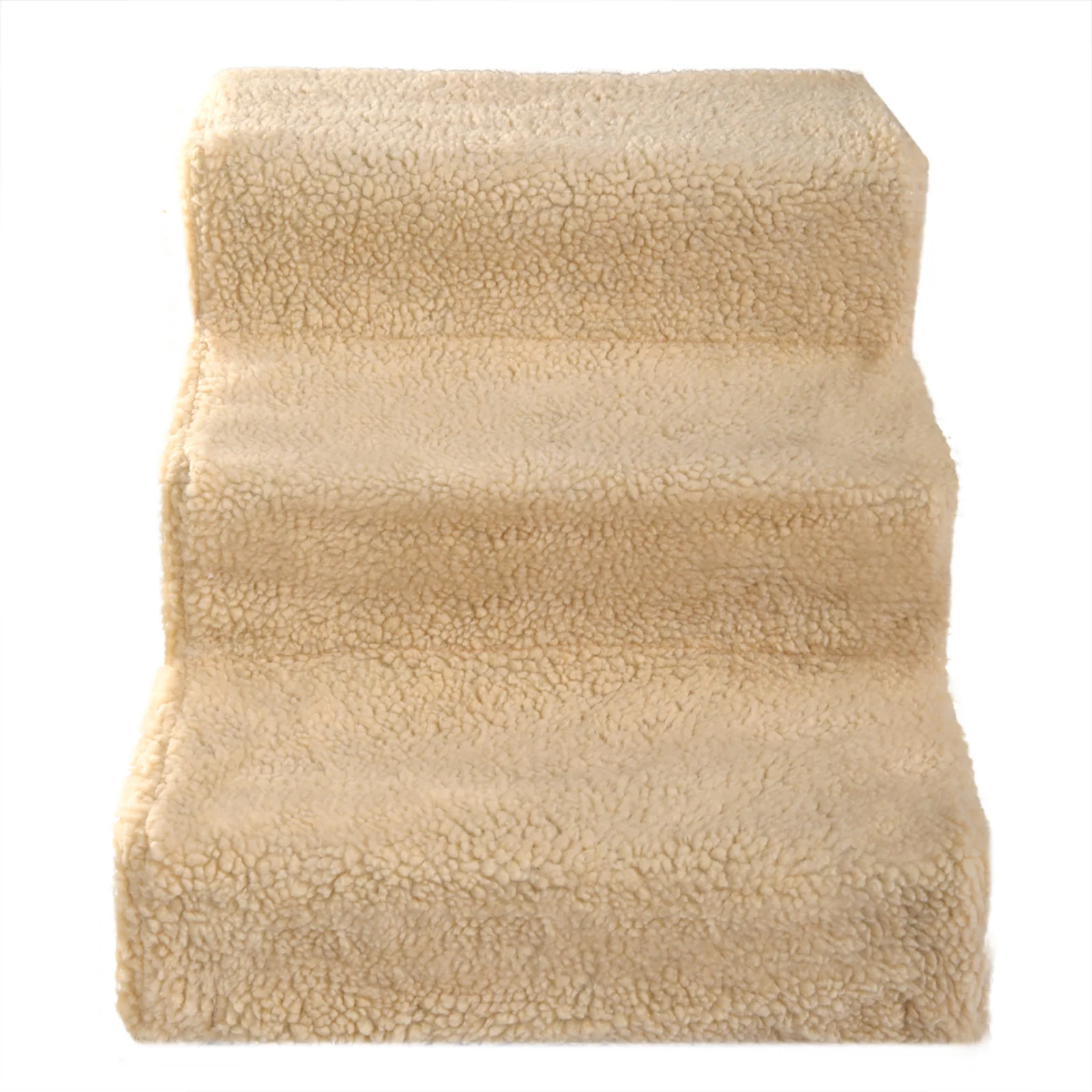 3-Tier Lightweight Pet Stairs for Dogs Cats, Steps for High Beds and Couches, Machine Washable Cover