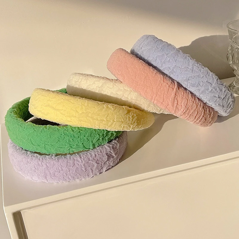 Korean Candy-Colored Hair Carson Series All-Match Sweet Kids Accessories Retro Wide-Brimmed Face Wash Fabric Simple Headband