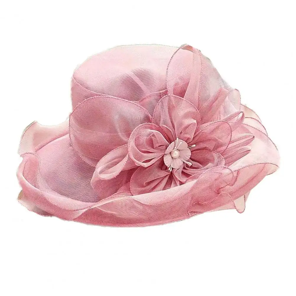 Kentucky Chapeau De Soleil En Organza à Large Bord Pour L'été