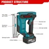 Cordless Brushless Electric Nail Gun F30 Stapler Finish Nailer Stapler Nailer Woodworking Power Tools For Makita 18V Battery 3