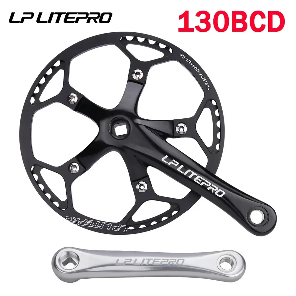 Litepro-自転車クランクセットとチェーンホイール,130 bcd,45t,47t,53t