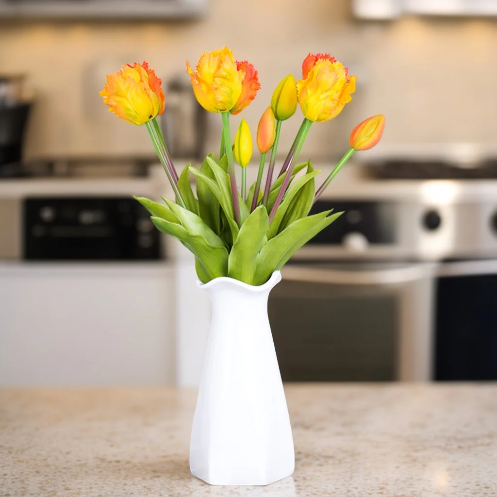 LWuuywa Tulipani artificiali in lattice Real Touch per matrimonio, casa, hotel, feste – fiori artificiali, decorazione per la casa (24, rosa chiaro