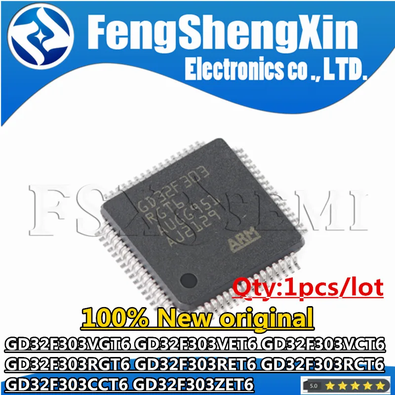 

1pcs 100% New GD32F303VGT6 GD32F303VET6 GD32F303VCT6 GD32F303RGT6 GD32F303RET6 GD32F303RCT6 GD32F303CCT6 GD32F303ZET6 QFP Chips