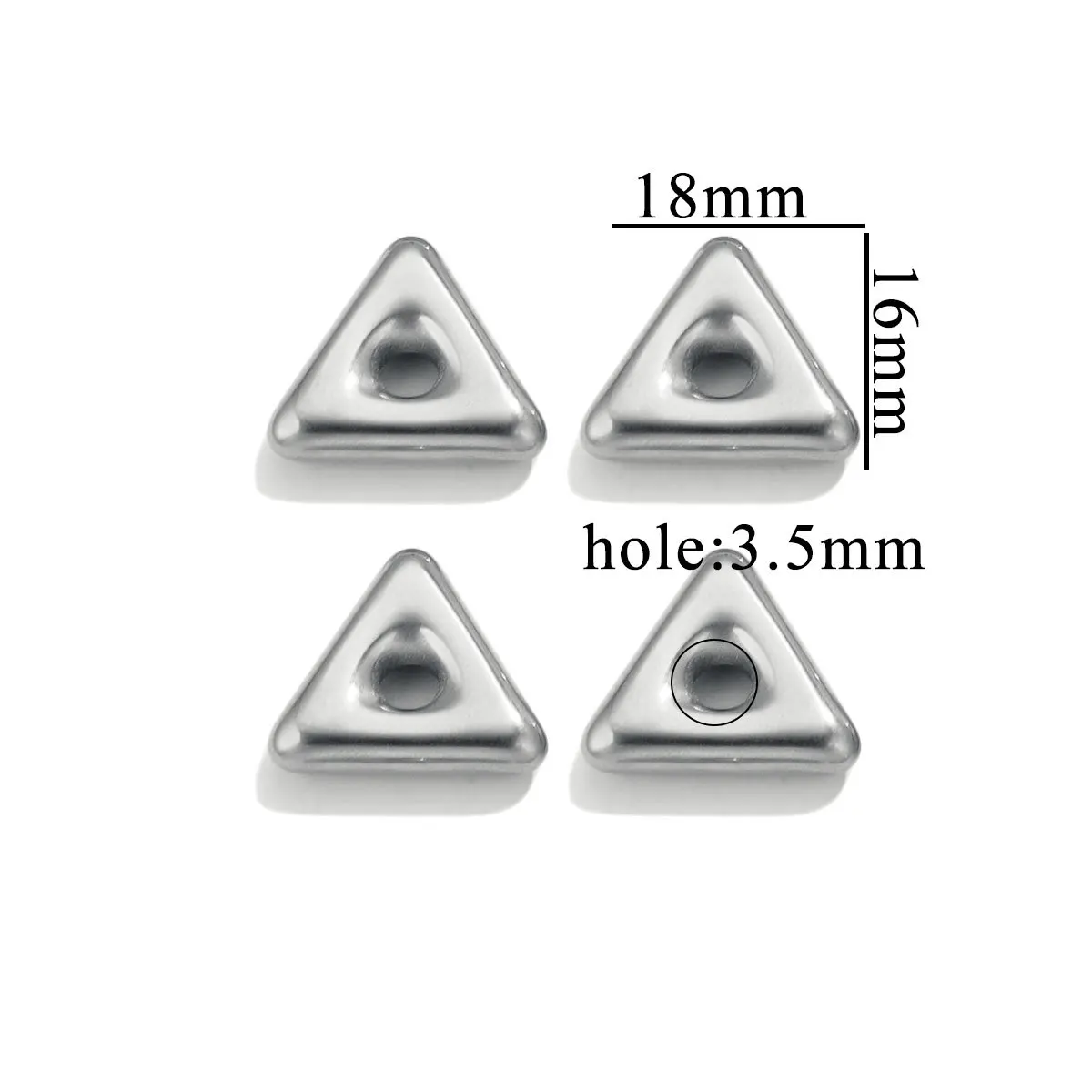 Stainless Steel Love Five-pointed Star Big Hole Hexagonal Separator Bead Titanium Steel DIY Jewelry Necklace 10