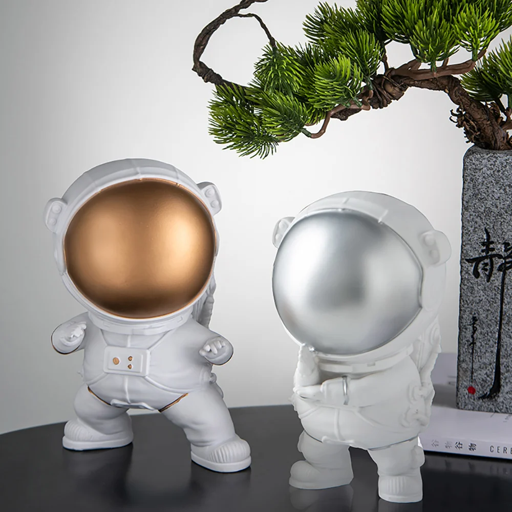 

Nordic Resin Home Ornaments Spaceman Decoration Accessories Modern Astronaut Figure Statue Figurine Bedroom Ofice Decoration