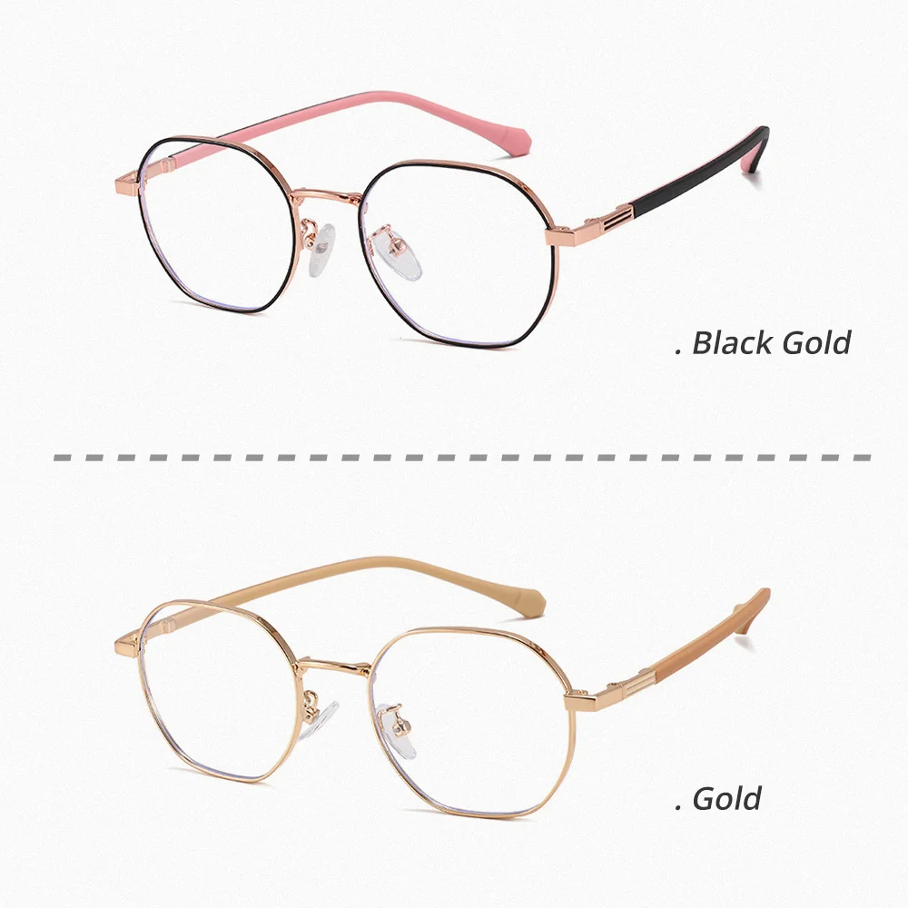 Ralferty Kids Eyeglasses Frame Child Anti Blue Light Zero Optical Frame Metal Myopia Prescription Glasses Eyewear