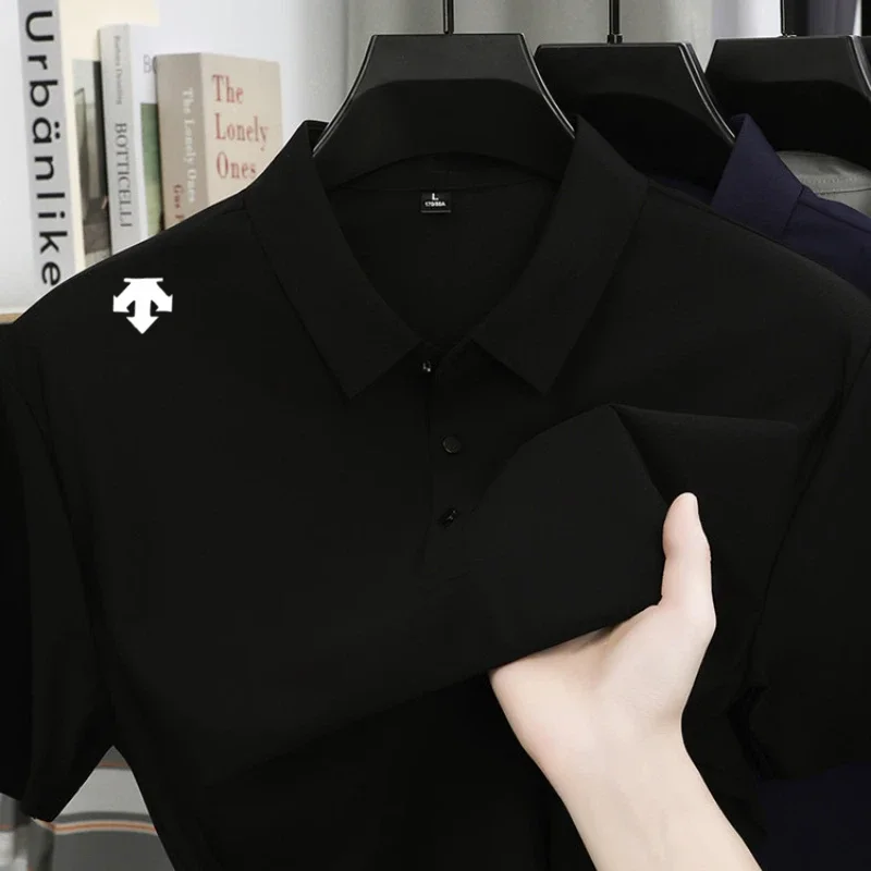 Herren-Poloshirt mit Stickerei, modisches Sport-Oberteil, Sommer, bequem, atmungsaktiv, Freizeit, hochwertiges T-Shirt, Herrenhemden