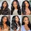 V Part Wig Human Hair Body Wave Brazilian Hair Wig For Black Women 200 Density 12-32inch Natural Color V Shape Wig No Tangle Wig 5