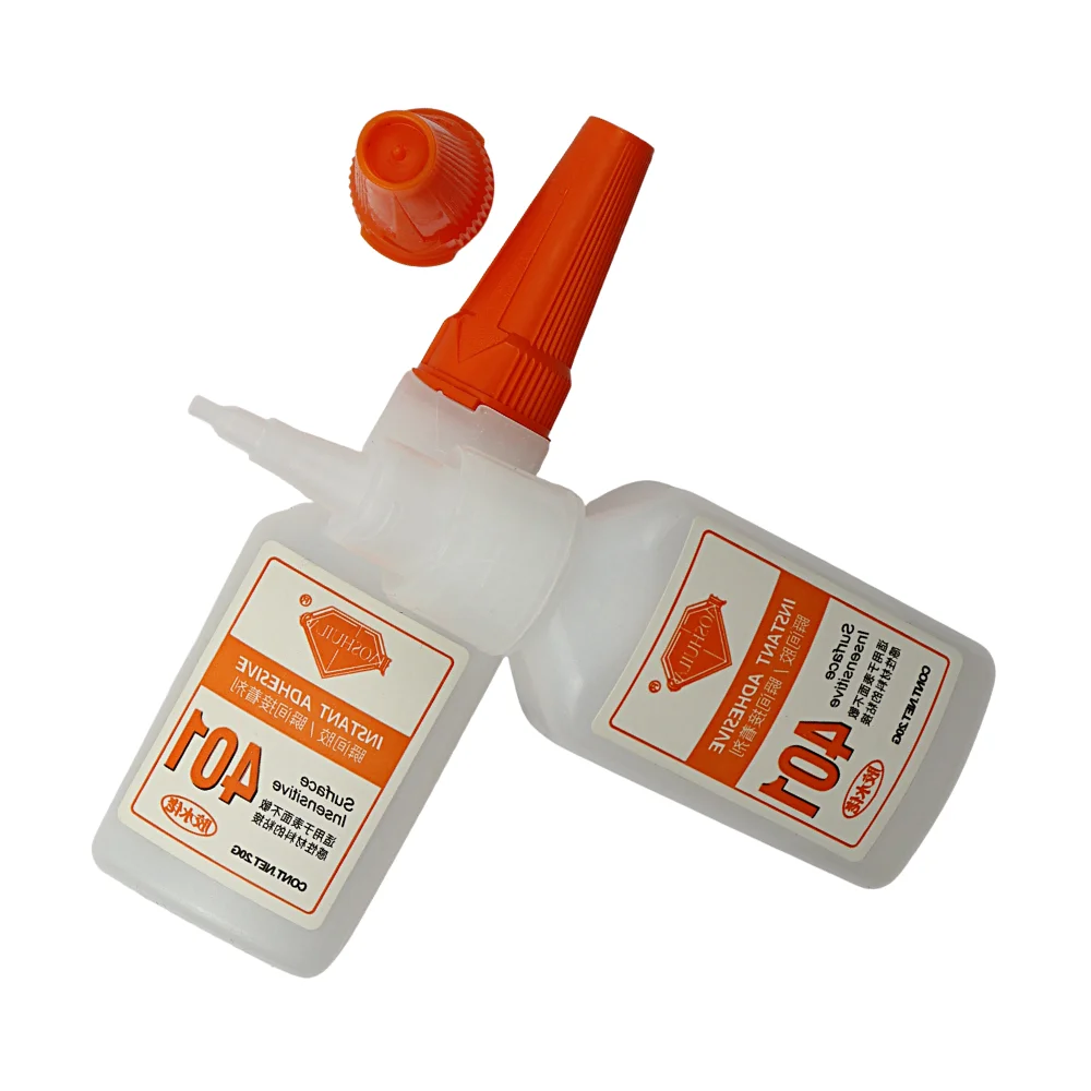 20ML Jiaoshuilao 401 범용 강도 접착제 플라스틱 서멧 신발 수리 빠른 건조 네일 우드 종이 접착제