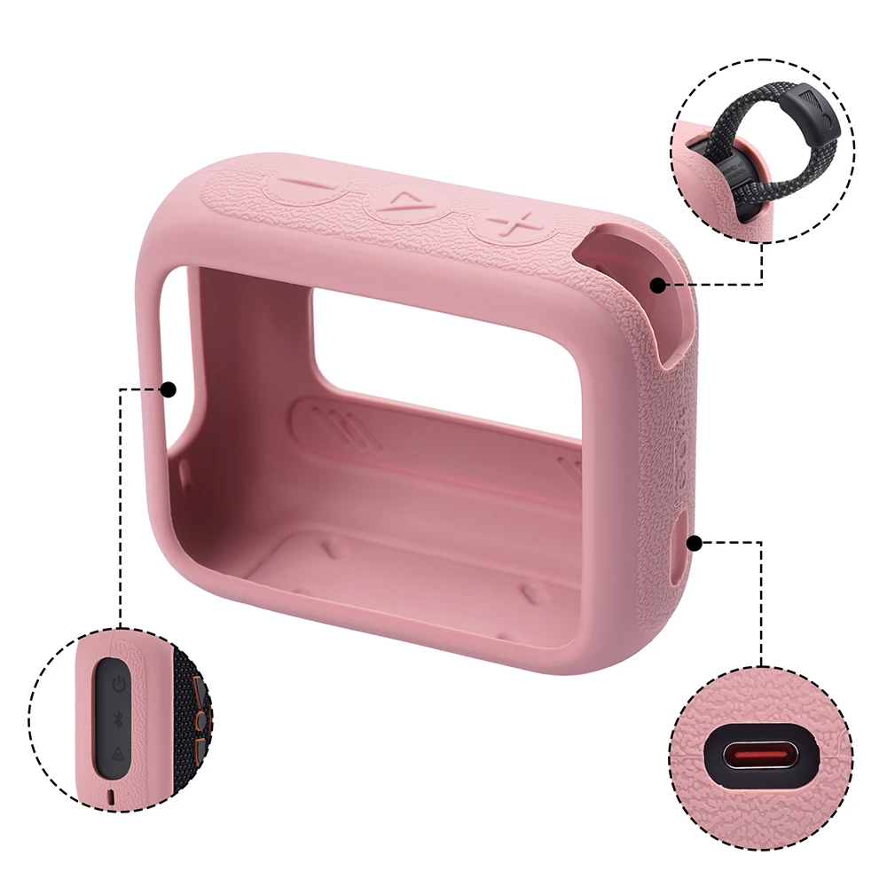 Speaker Cover Case Silicone Accessories for JBL GO4 Bluetooth-compatible Speaker
