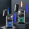 Fashionable Dual Flame Switch Gas Lighter, Digital Display, Arc Ignition, Smart Type-c Rechargeable Lighter, Creative Men's Gift 3