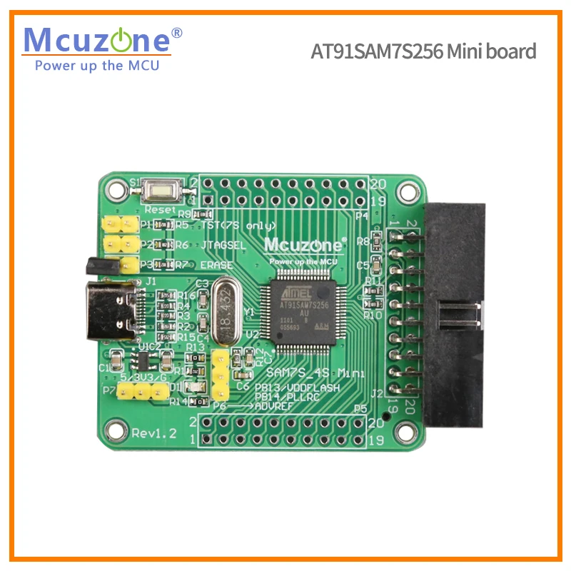 Mini Placa Kit de Desenvolvimento Arm7 7s256 Sam7s256 Usb para Baixo Jtag Microchip Atmel At91sam7s256 - Imagem 3