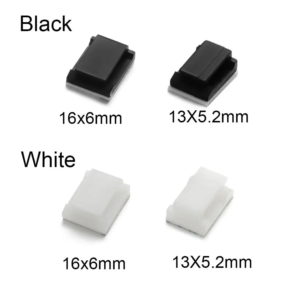 Cable Organizer Cable Tie Cable Clip Cable Clamp 10Pcs Self-adhesive Cable Clamp Table Desk Storage Wire Tie Practical Fixing Clip Wire Holder Organizer Durable Cable Clips