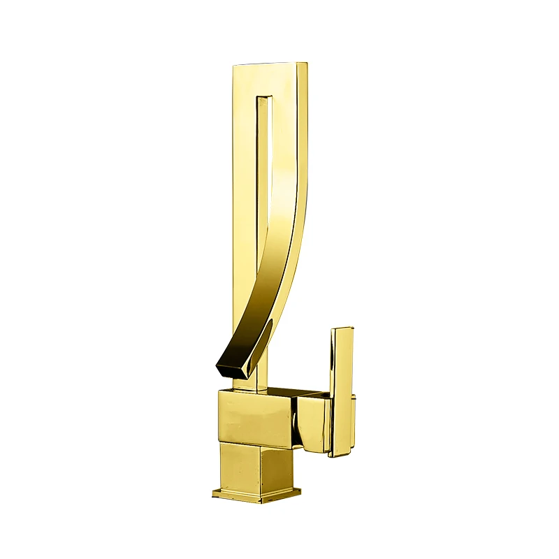 

Sink Waterfall Faucet Hot and Cold Bathroom Faucet Single Handle Waterfall Basin Faucet Chrome Plated Brass Basin Faucet